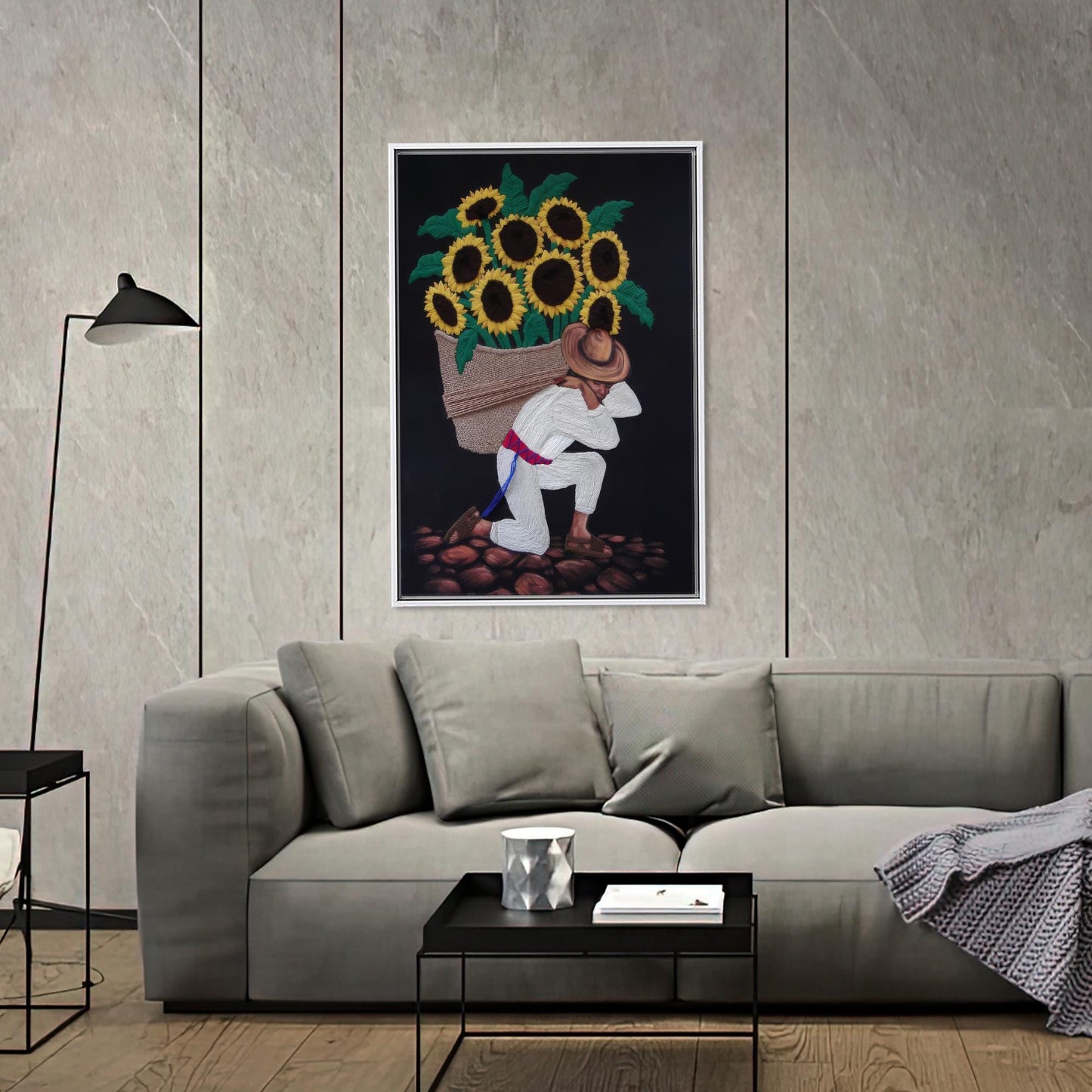 Sunflower Botanical Canvas Print