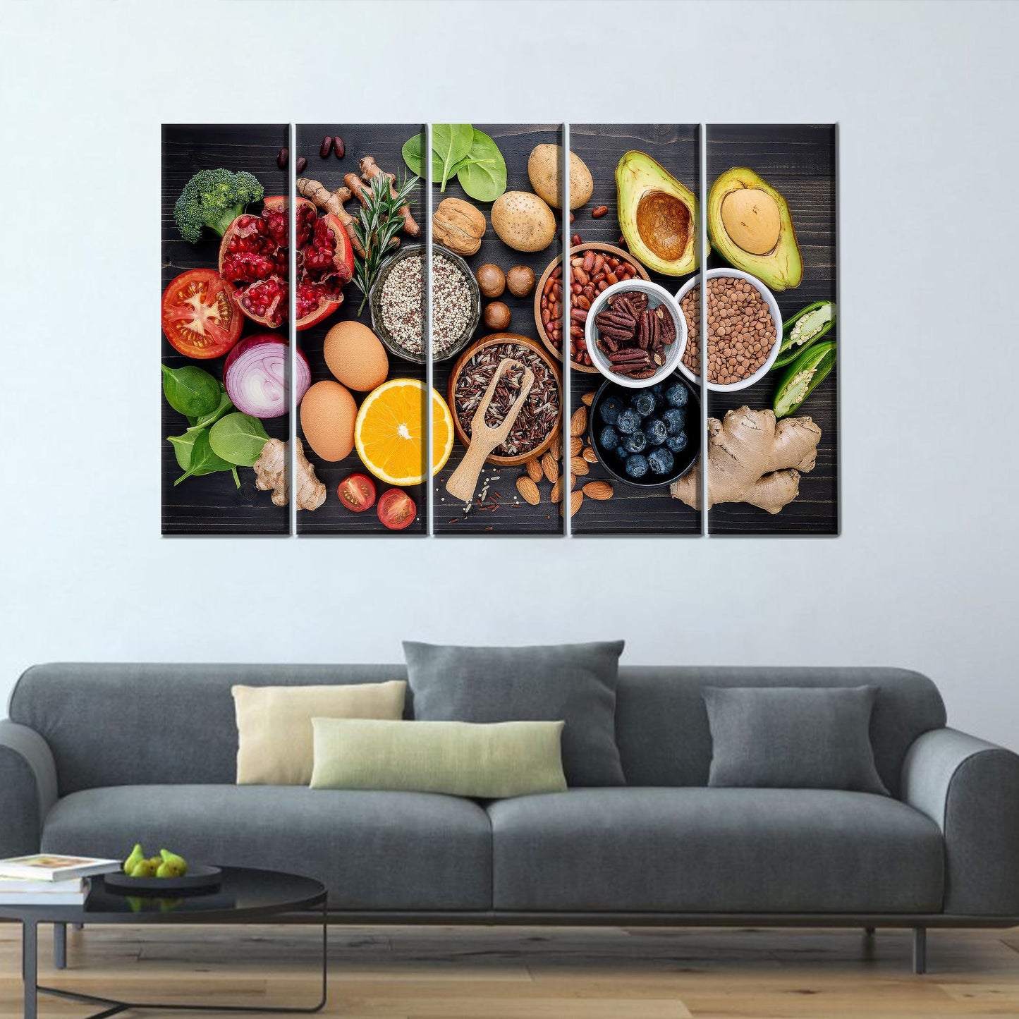 Spice Fruits and Vegetables Theme Canvas Print