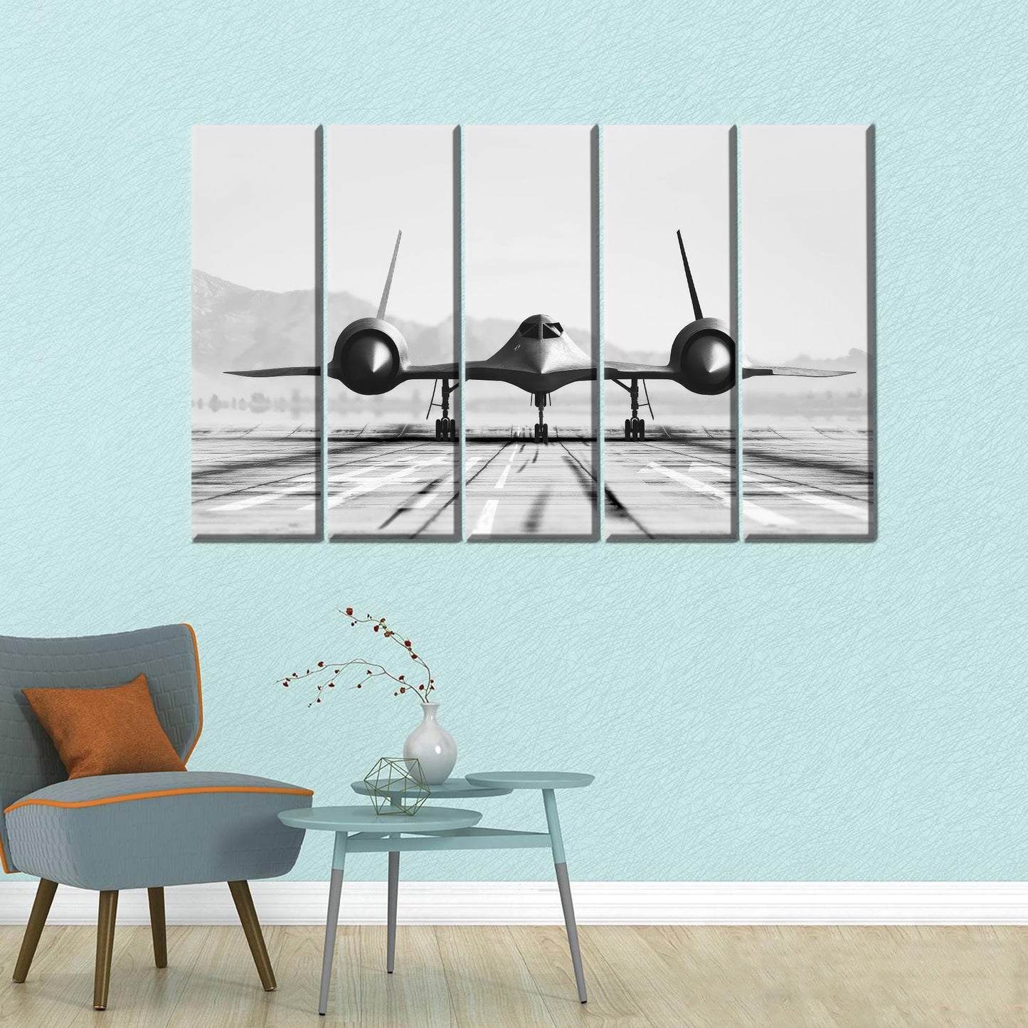 Jet Plane Airport 3D Fighter Canvas Print