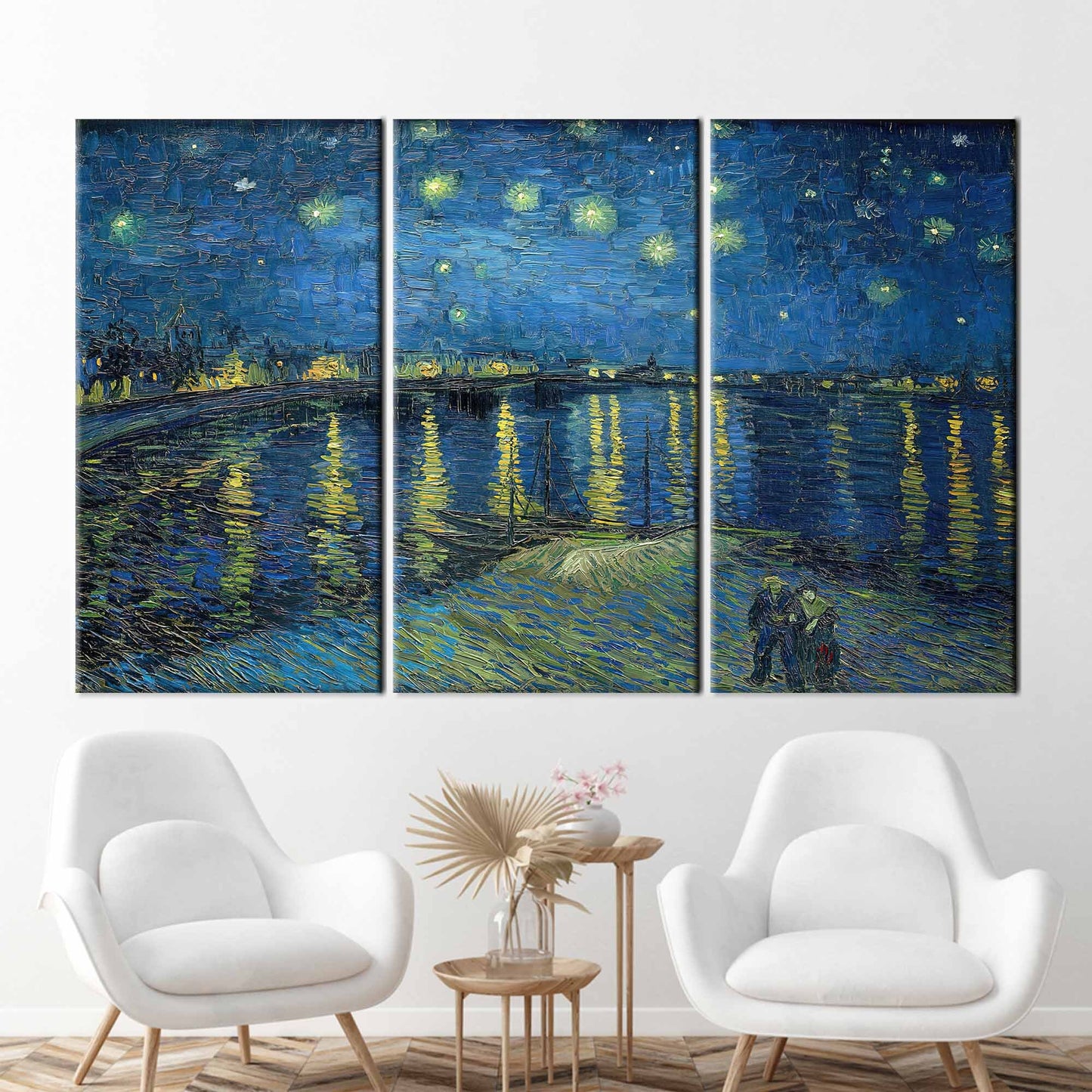 Starry Night Over Rhone Van Canvas Print
