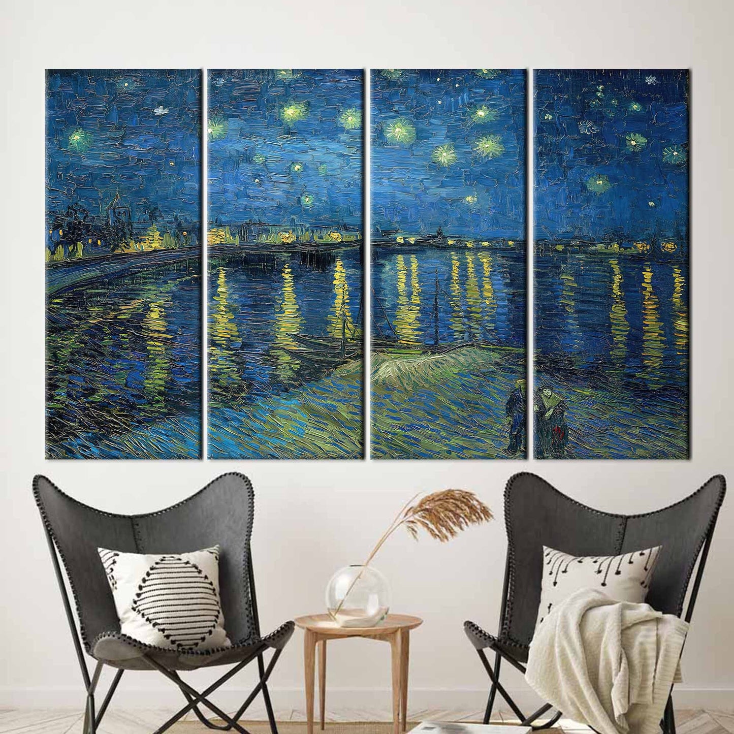 Starry Night Over Rhone Van Canvas Print