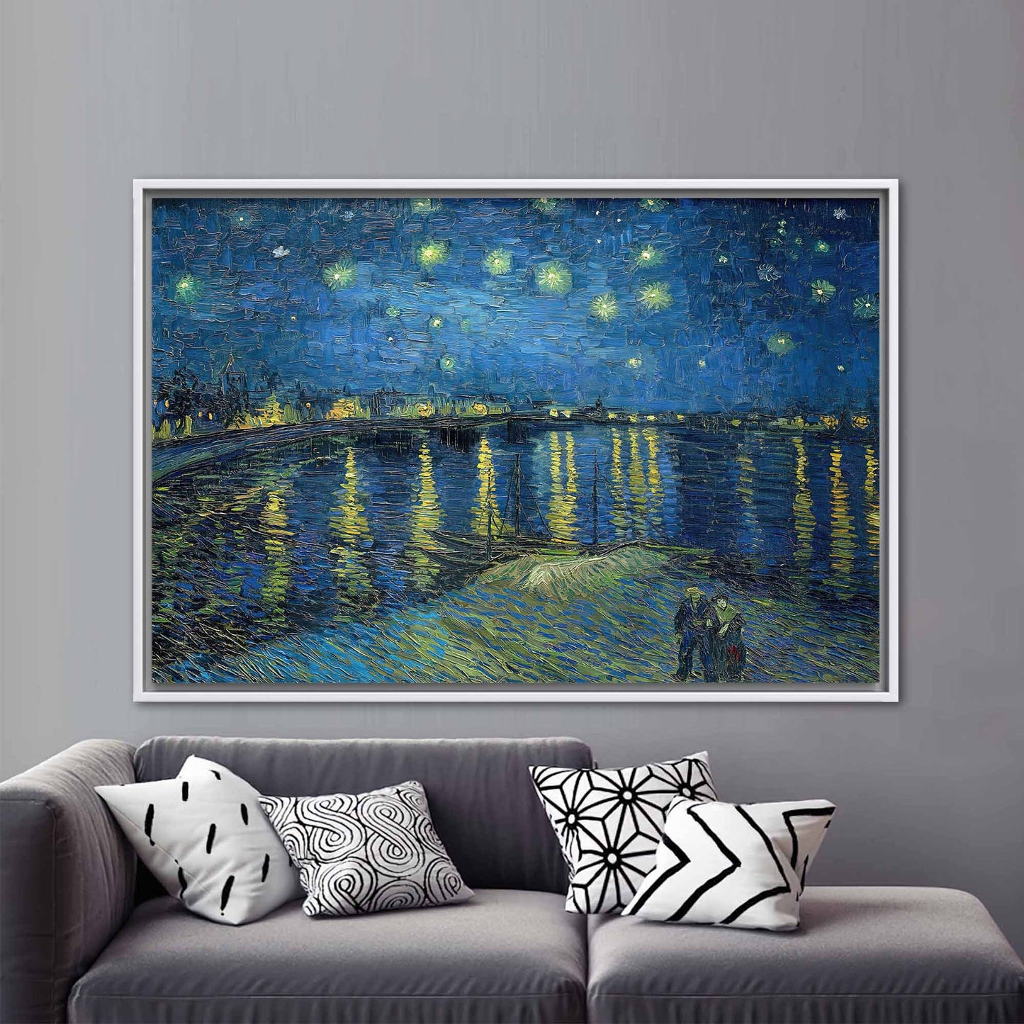 Starry Night Over Rhone Van Canvas Print