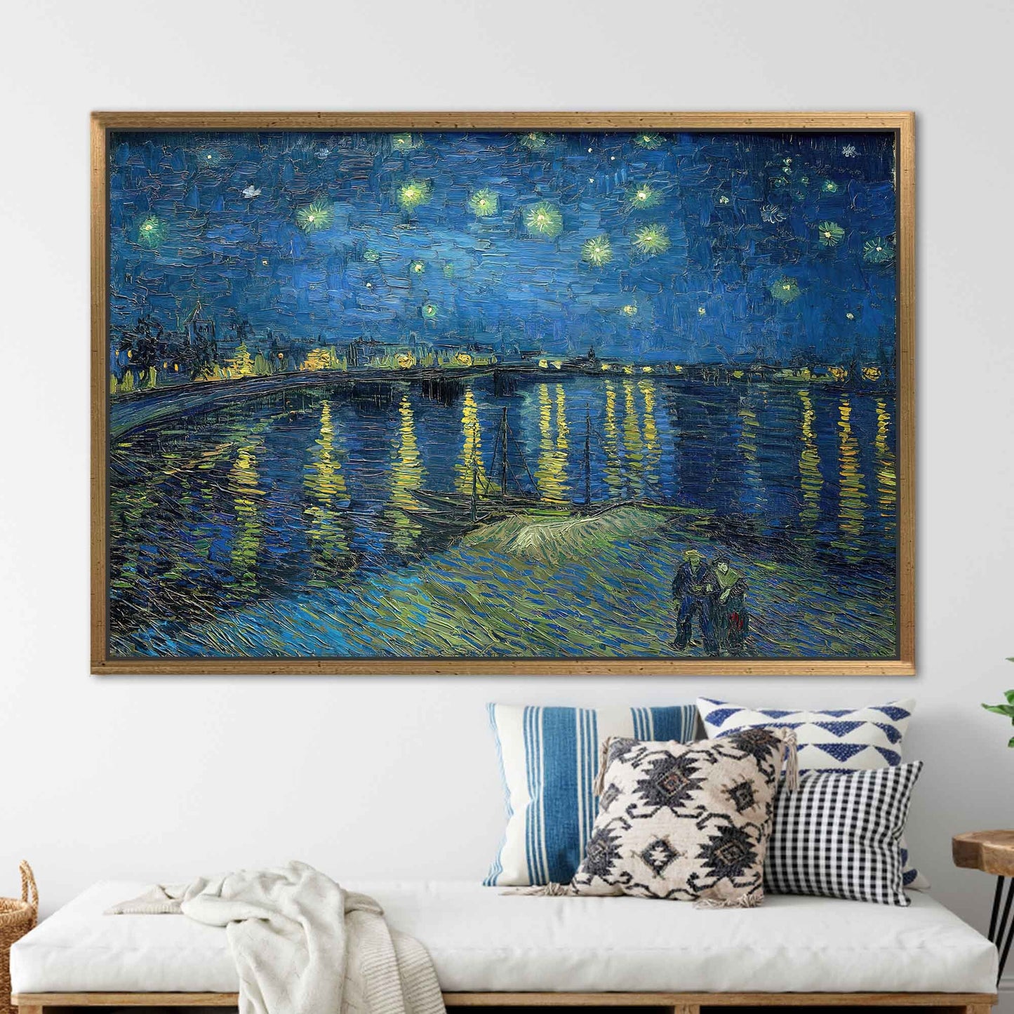 Starry Night Over Rhone Van Canvas Print
