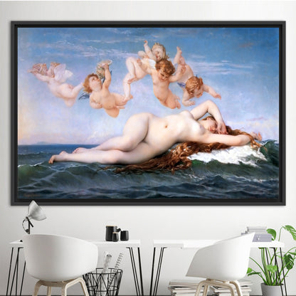 Birth Venus Sea and Angels Canvas Print