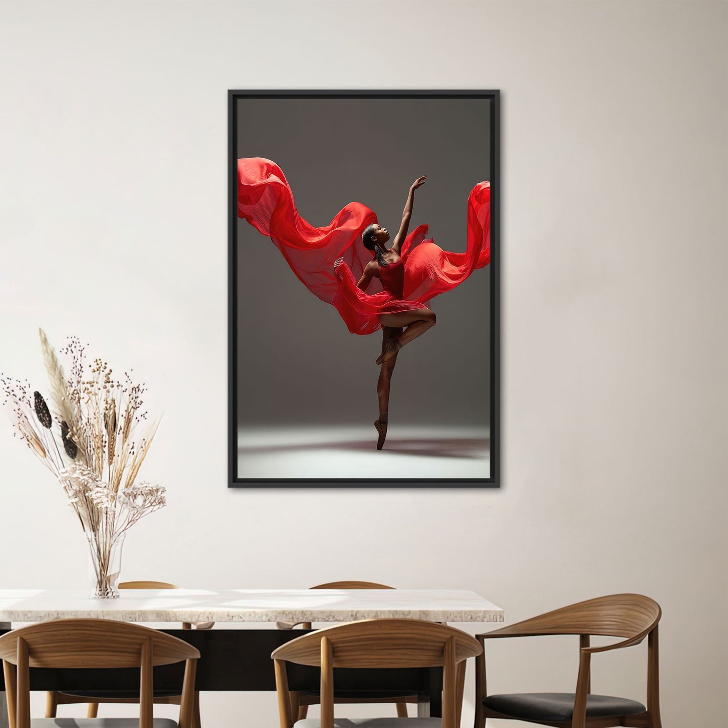 Black Ballerina African Woman Ethnic Canvas Print