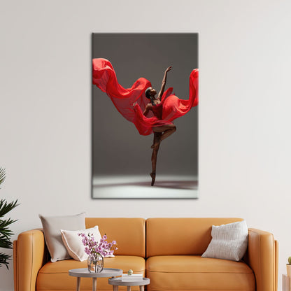 Black Ballerina African Woman Ethnic Canvas Print