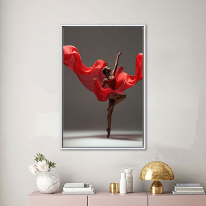 Black Ballerina African Woman Ethnic Canvas Print