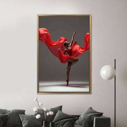 Black Ballerina African Woman Ethnic Canvas Print