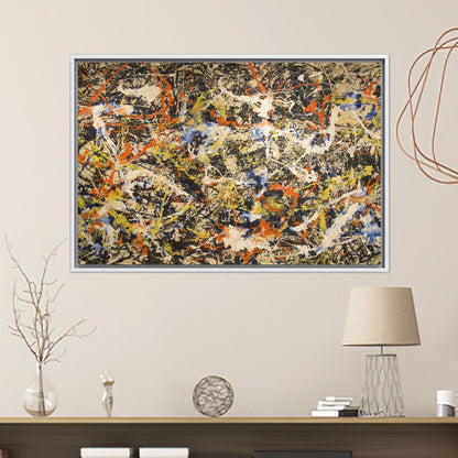 Jackson Pollock Style Colorful Abstract Canvas Print