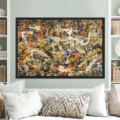 Jackson Pollock Style Colorful Abstract Canvas Print