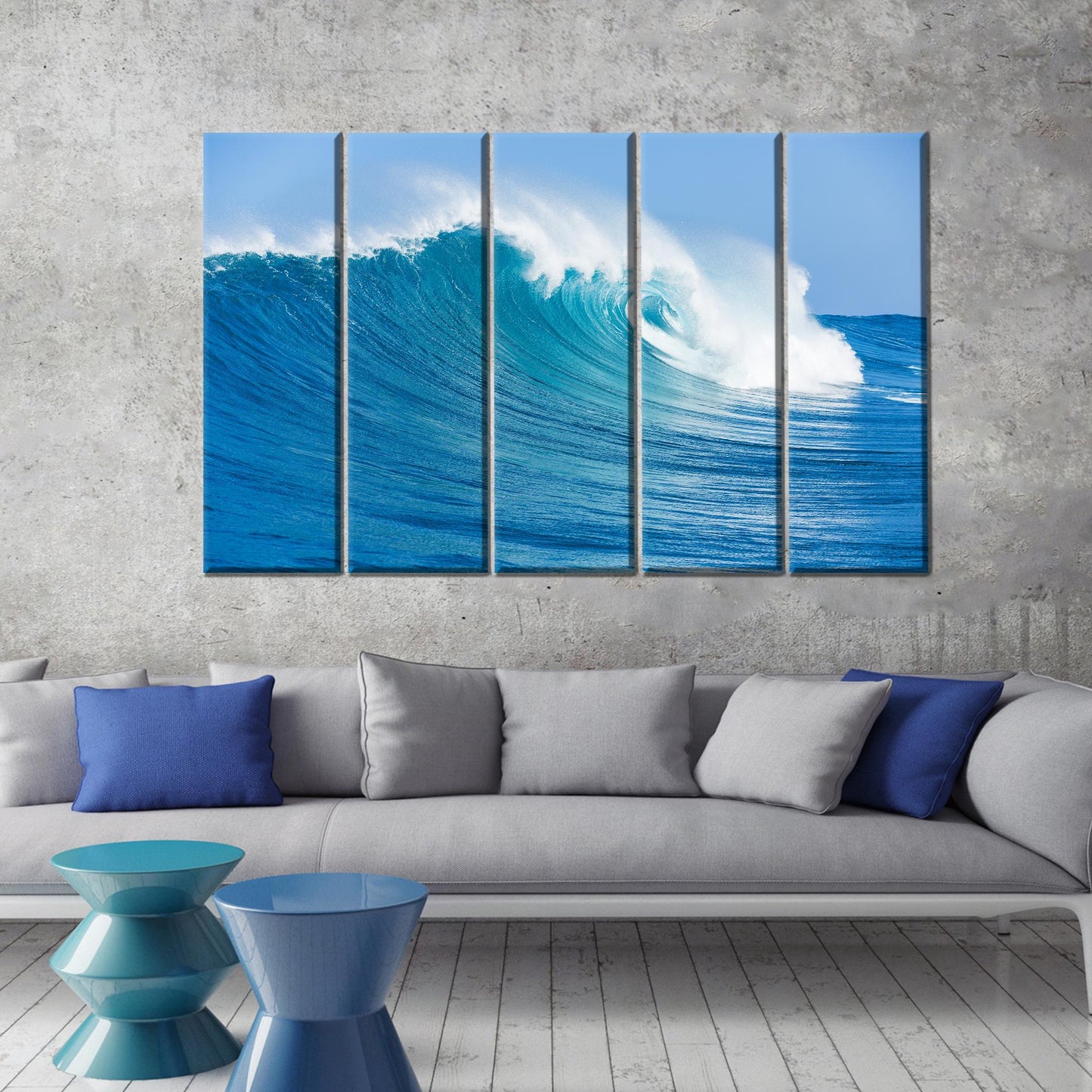 Big Waves Canvas Gift: Ocean Canvas Print for Personalized Wedding Wall Decoration