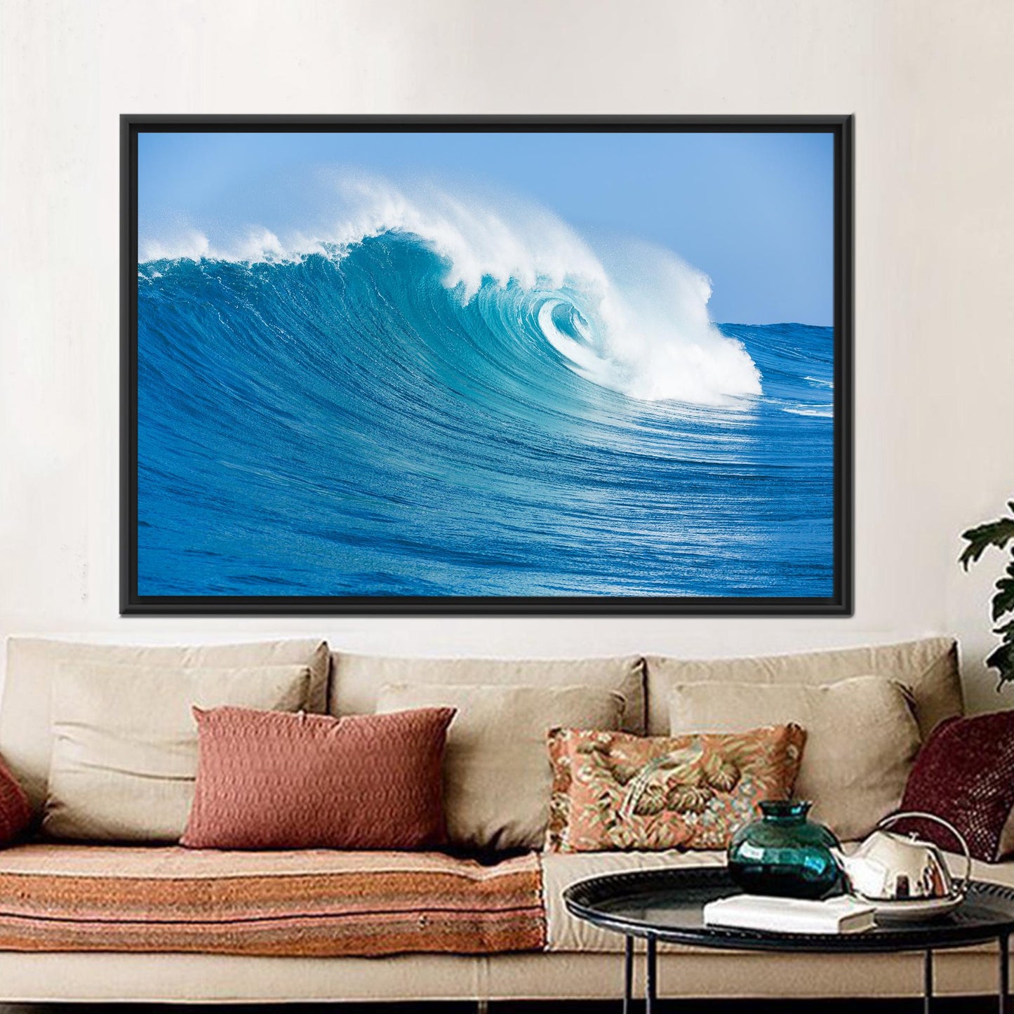 Big Waves Canvas Gift: Ocean Canvas Print for Personalized Wedding Wall Decoration