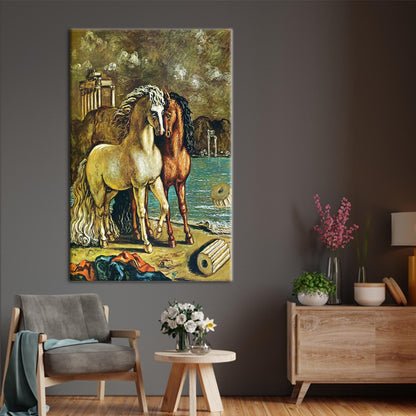 Giorgio De Chirico's Horses Apollo Canvas Print
