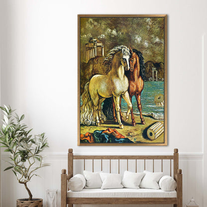 Giorgio De Chirico's Horses Apollo Canvas Print