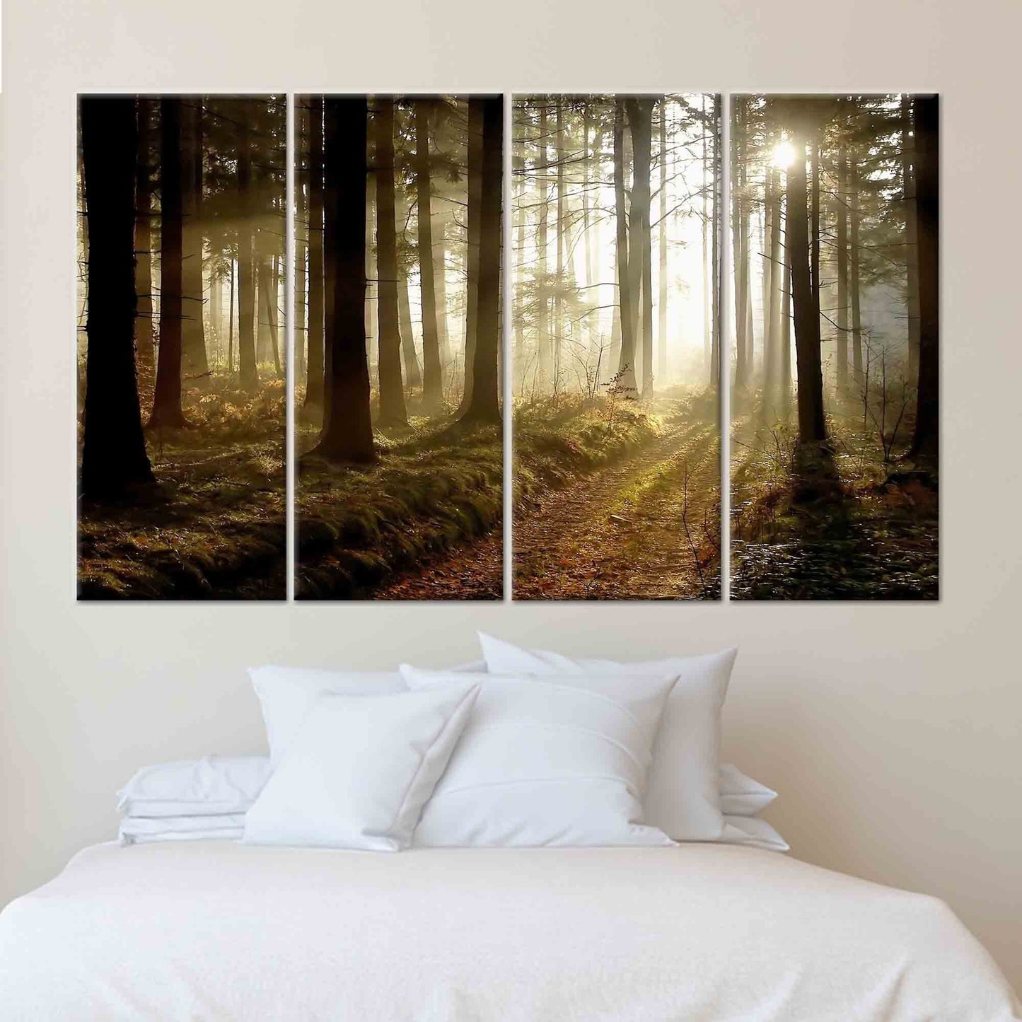 Sunset Forest Path Canvas Print - Nature Wall Decor, Personalized Gift for Her