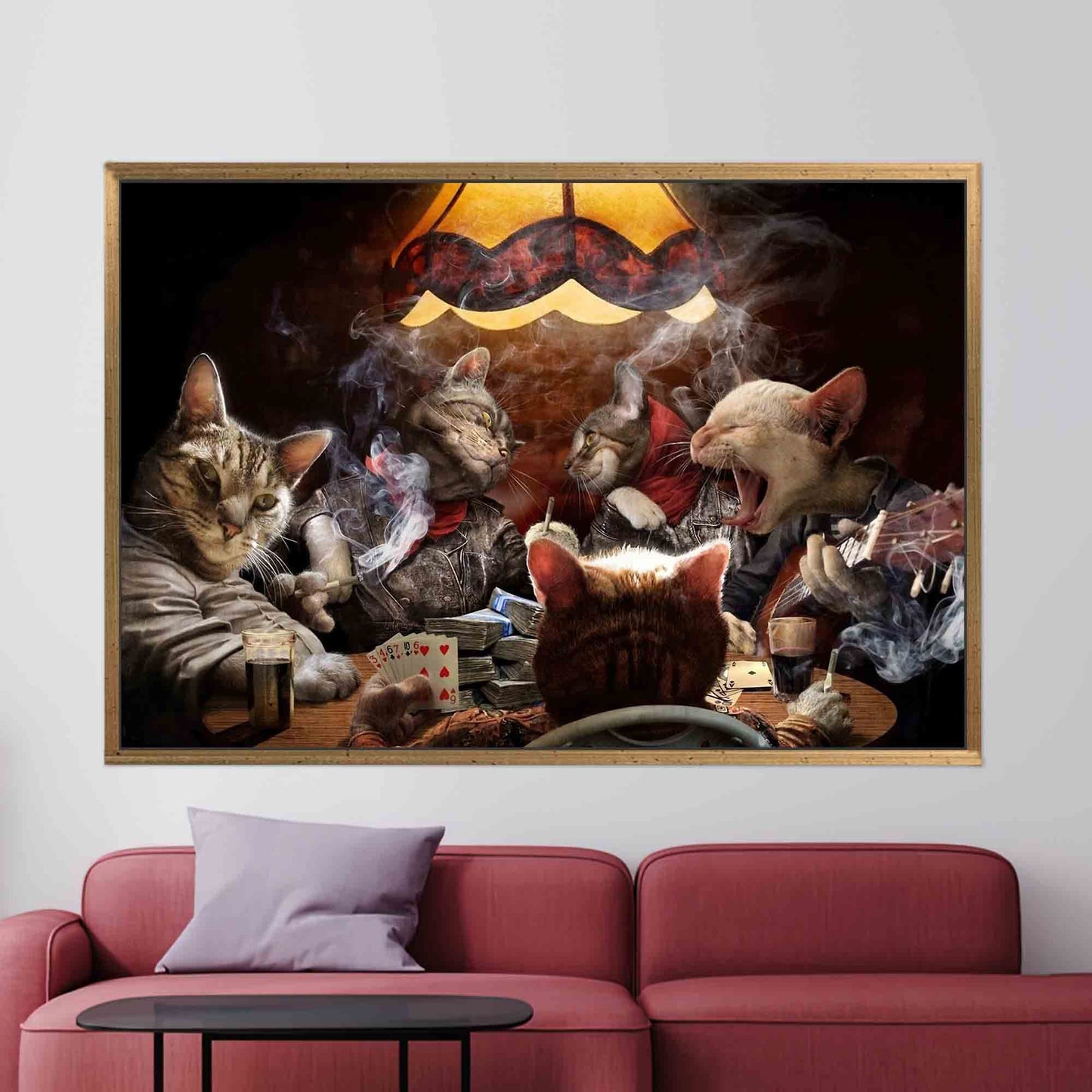 Game Abstract Cats 3D Playing Canvas Print