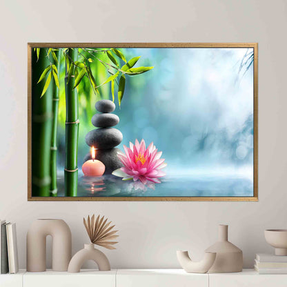Zen Stones Spa Massage Bedroom Canvas Print