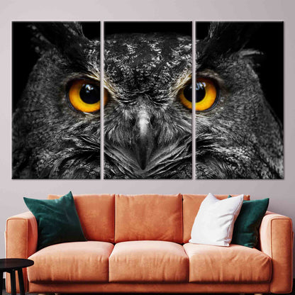 Farmhouse Printed Owl Canvas Art - Personalized Animal Wall Decor with Trendy Farmhouse Style