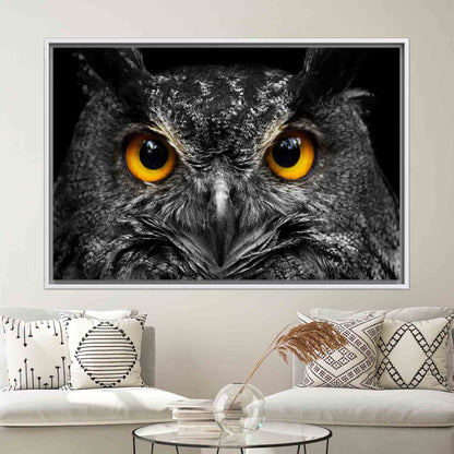 Farmhouse Printed Owl Canvas Art - Personalized Animal Wall Decor with Trendy Farmhouse Style