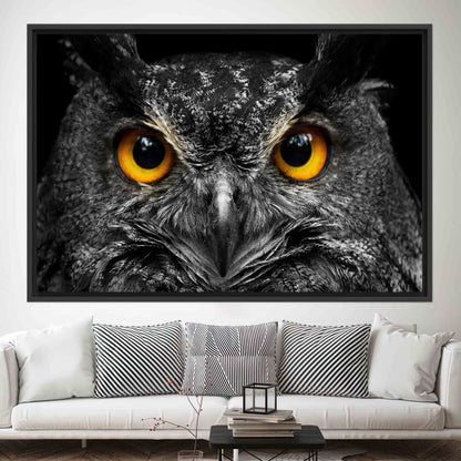 Farmhouse Printed Owl Canvas Art - Personalized Animal Wall Decor with Trendy Farmhouse Style