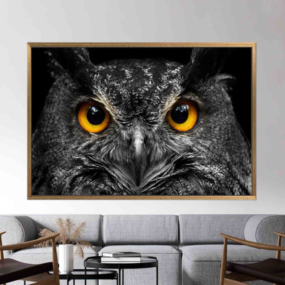 Farmhouse Printed Owl Canvas Art - Personalized Animal Wall Decor with Trendy Farmhouse Style