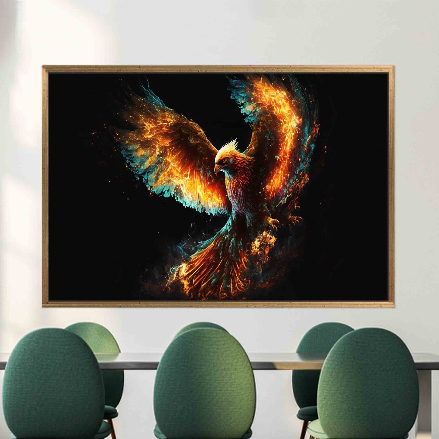 Phoenix Black Canvas Print