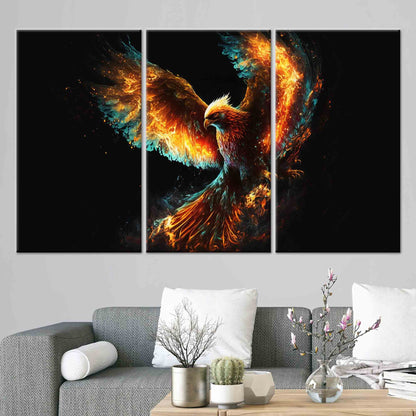 Phoenix Black Canvas Print