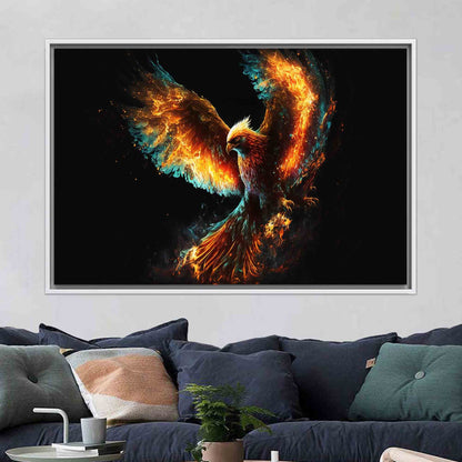 Phoenix Black Canvas Print