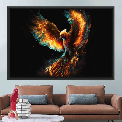 Phoenix Black Canvas Print