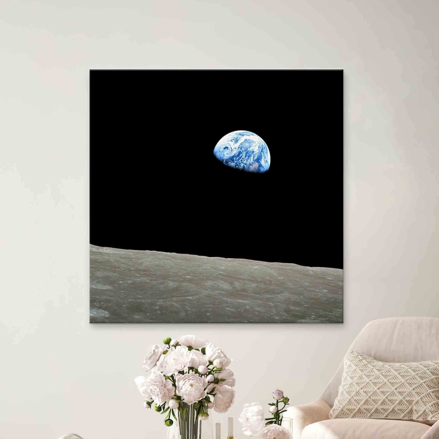 NASA Earthrise Landscape Space Canvas Print