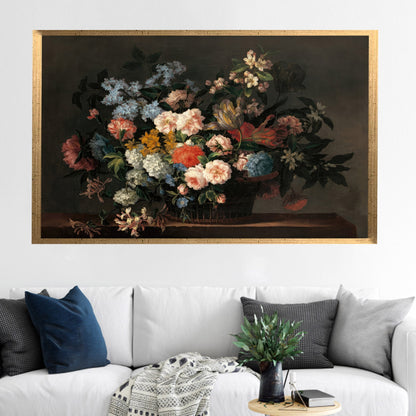Floral 3D Flowers Canvas Print