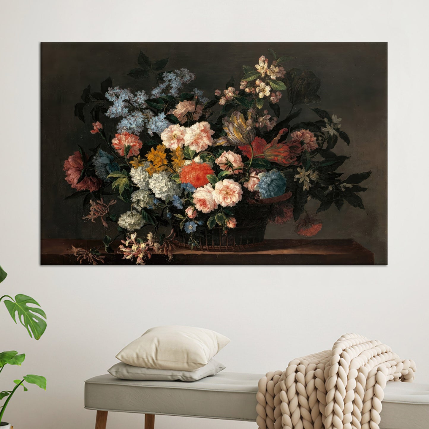 Floral 3D Flowers Canvas Print