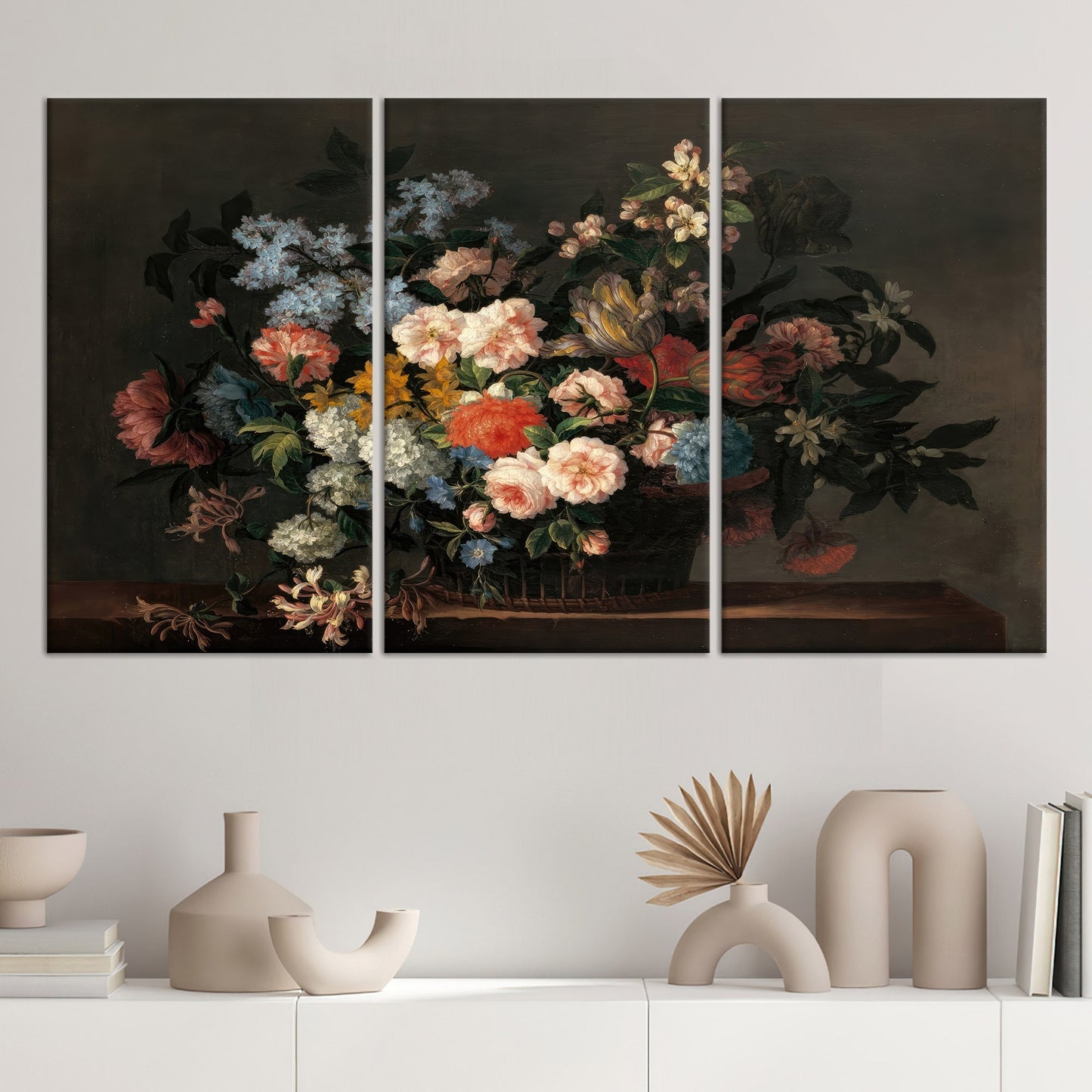 Floral 3D Flowers Canvas Print