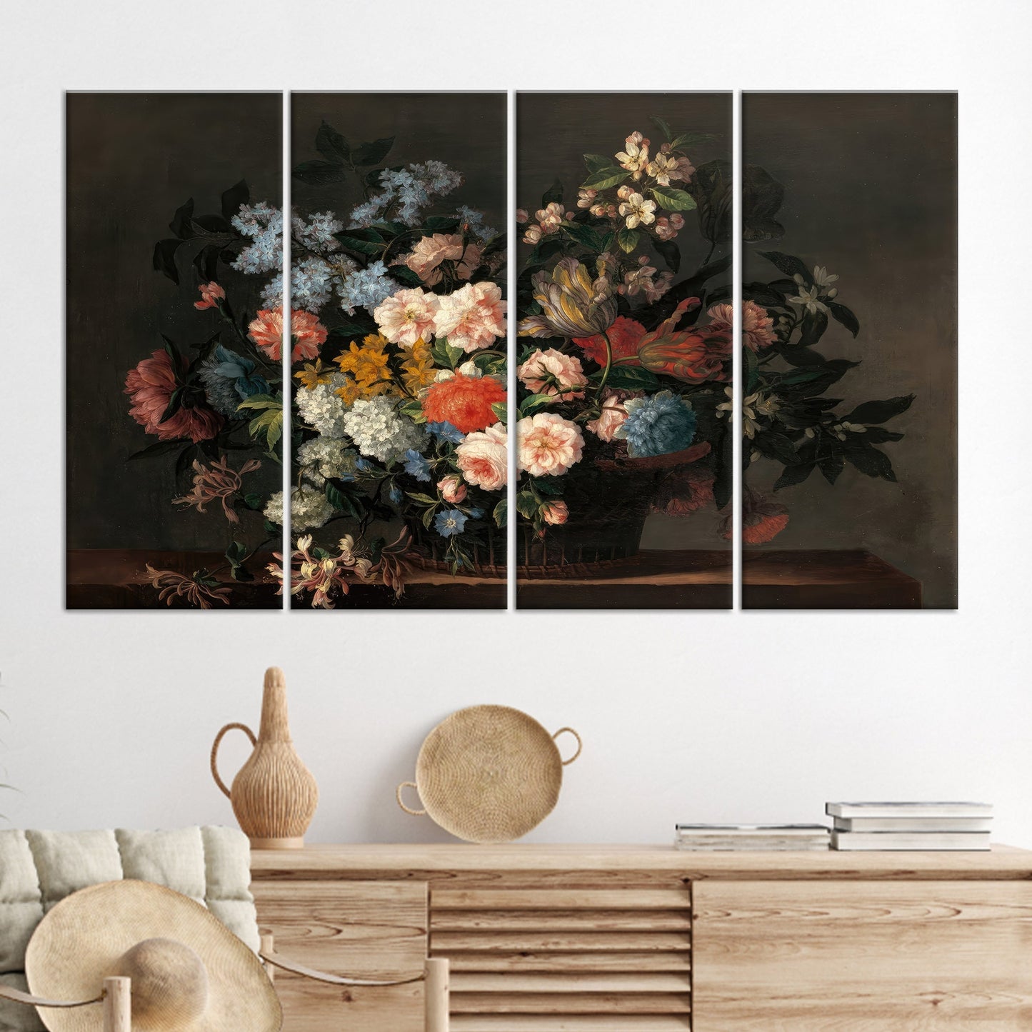 Floral 3D Flowers Canvas Print
