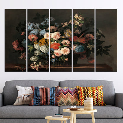 Floral 3D Flowers Canvas Print