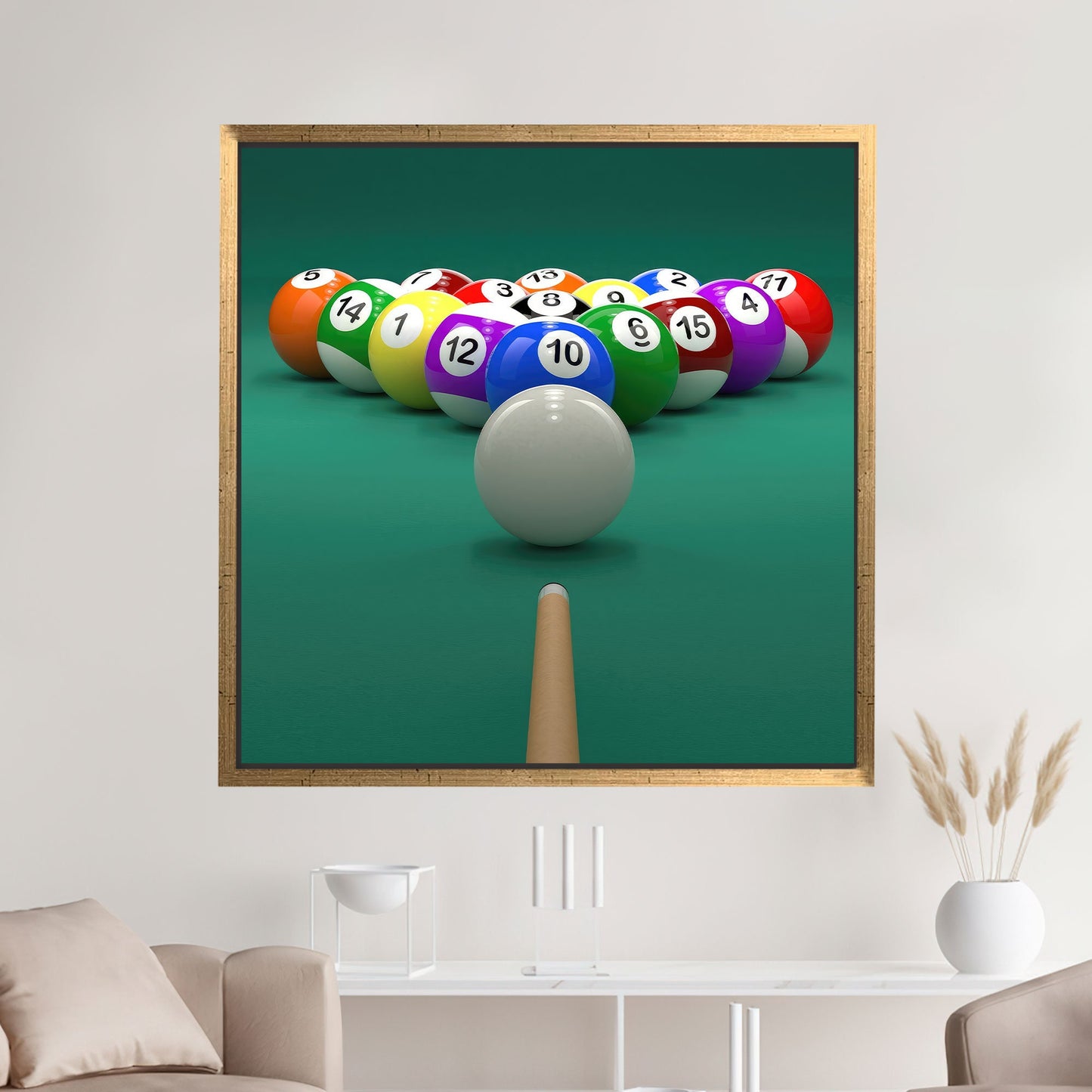 Office Billiard Bedroom Canvas Print