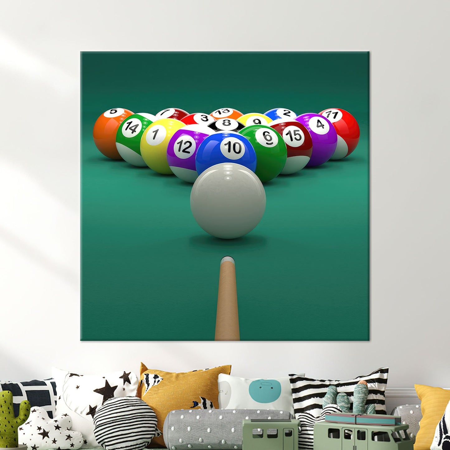 Office Billiard Bedroom Canvas Print