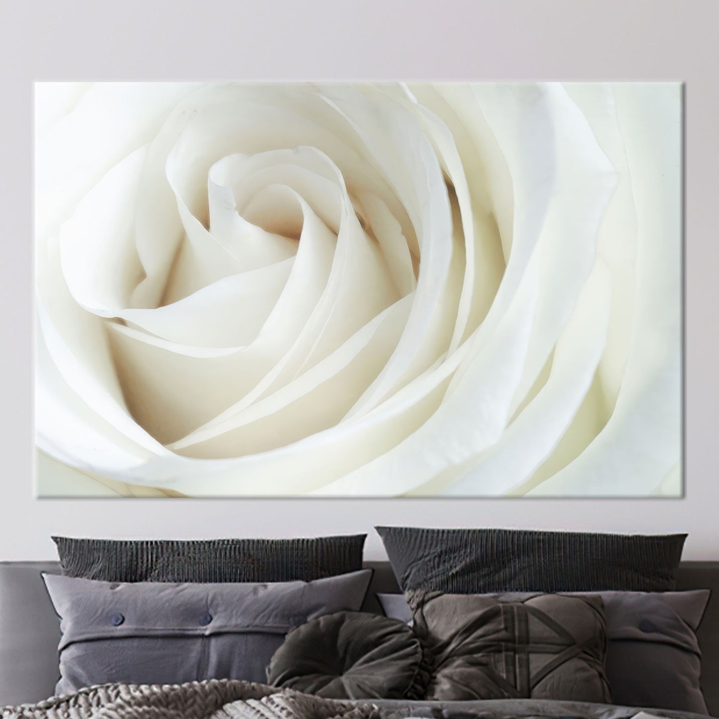 White Rose 3D Canvas Print