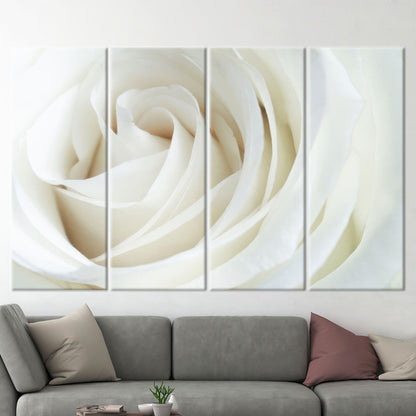 White Rose 3D Canvas Print
