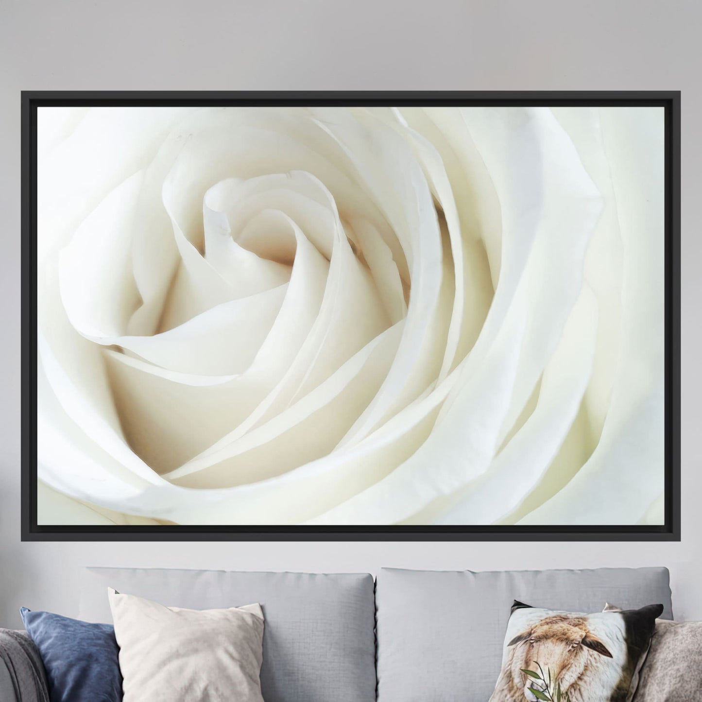 White Rose 3D Canvas Print