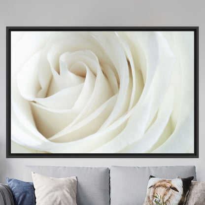 White Rose 3D Canvas Print