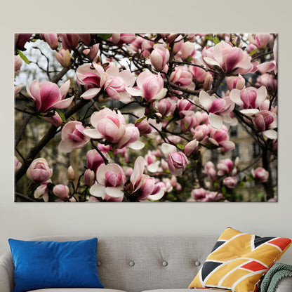 Pink Magnolia 3D Botanical Canvas Print