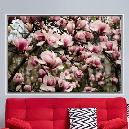 Pink Magnolia 3D Botanical Canvas Print