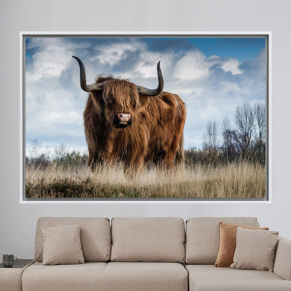 Scottish Highland Cow Halloween Canvas Print