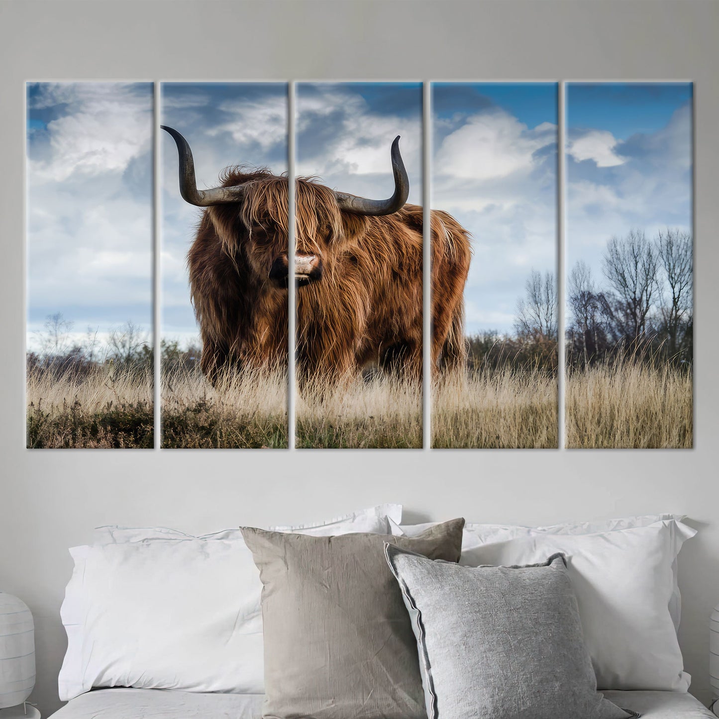 Scottish Highland Cow Halloween Canvas Print