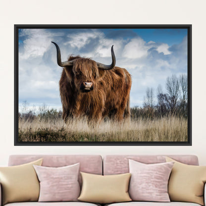 Scottish Highland Cow Halloween Canvas Print