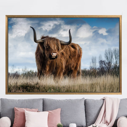 Scottish Highland Cow Halloween Canvas Print