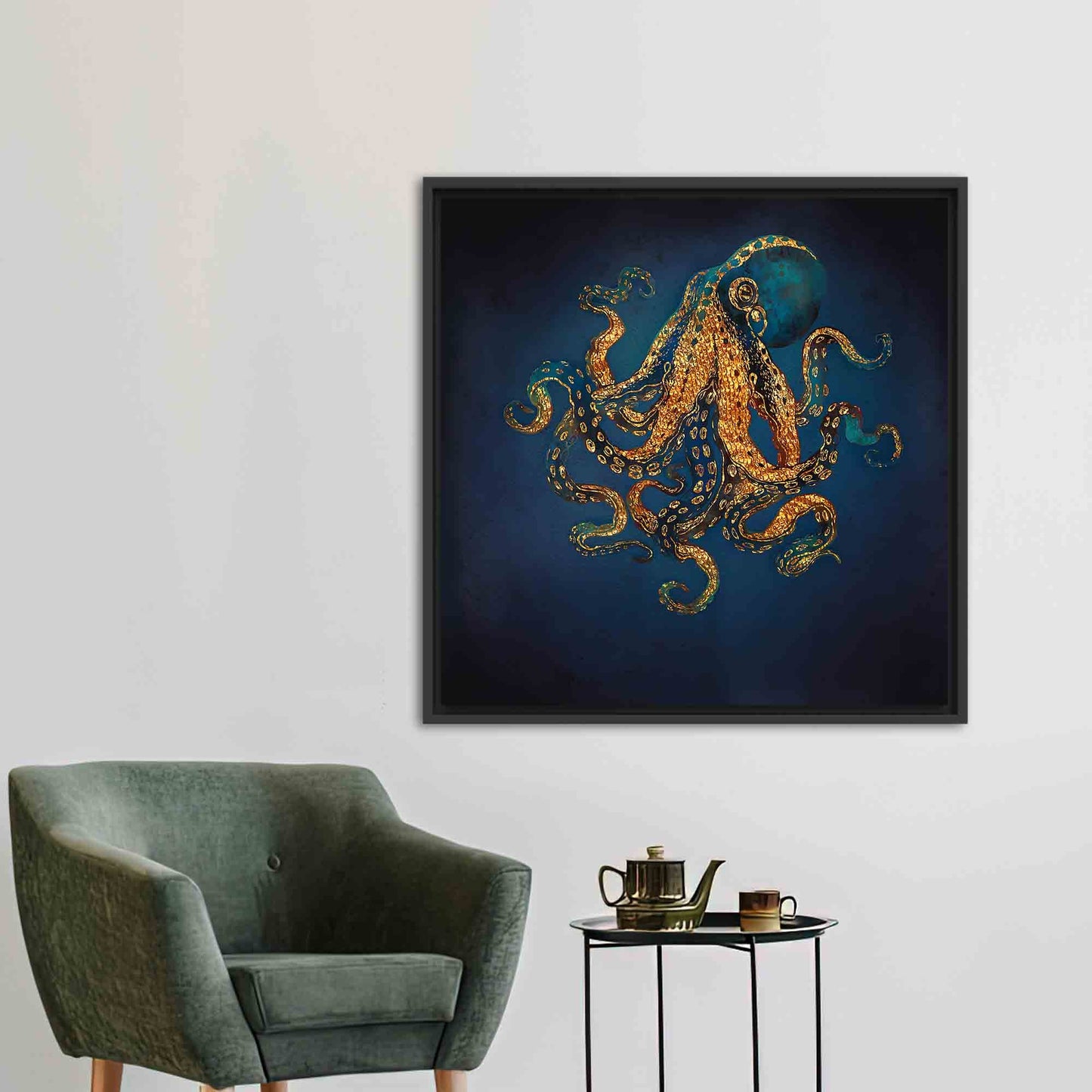 Gold Octopus Canvas Print