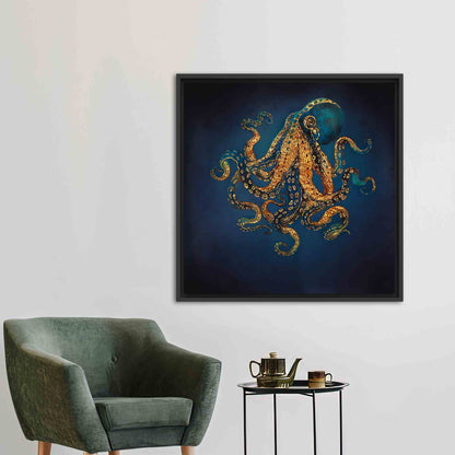 Gold Octopus Canvas Print