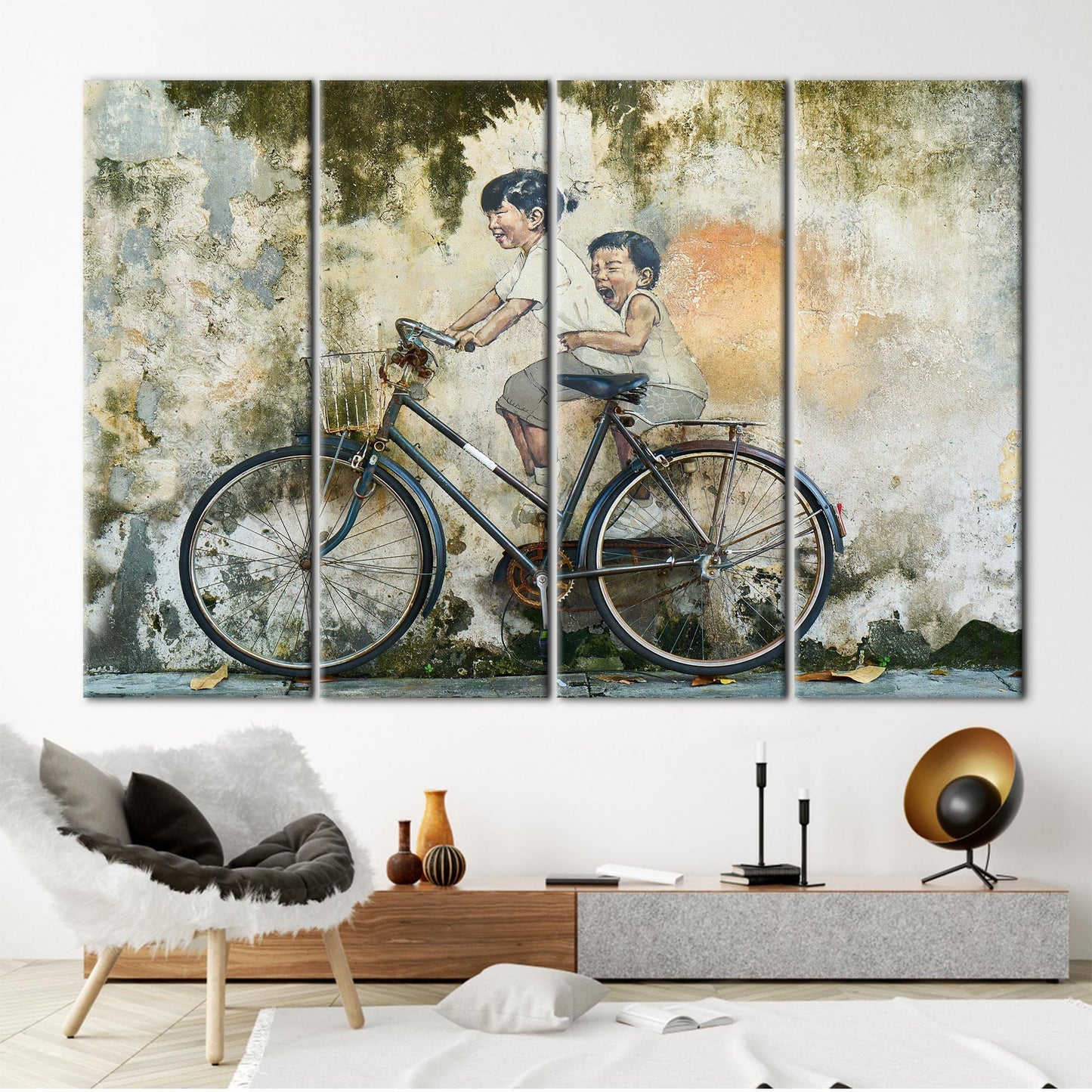 Fashion Abstract Graffiti and Penang Canvas Print